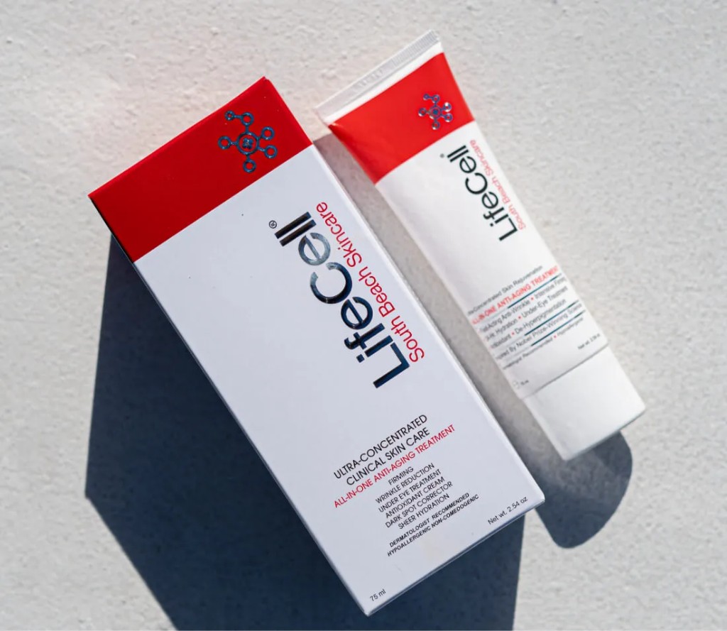 LifeCell Anti-Aging Treatment Cream packaging — 2.54 oz tube and box